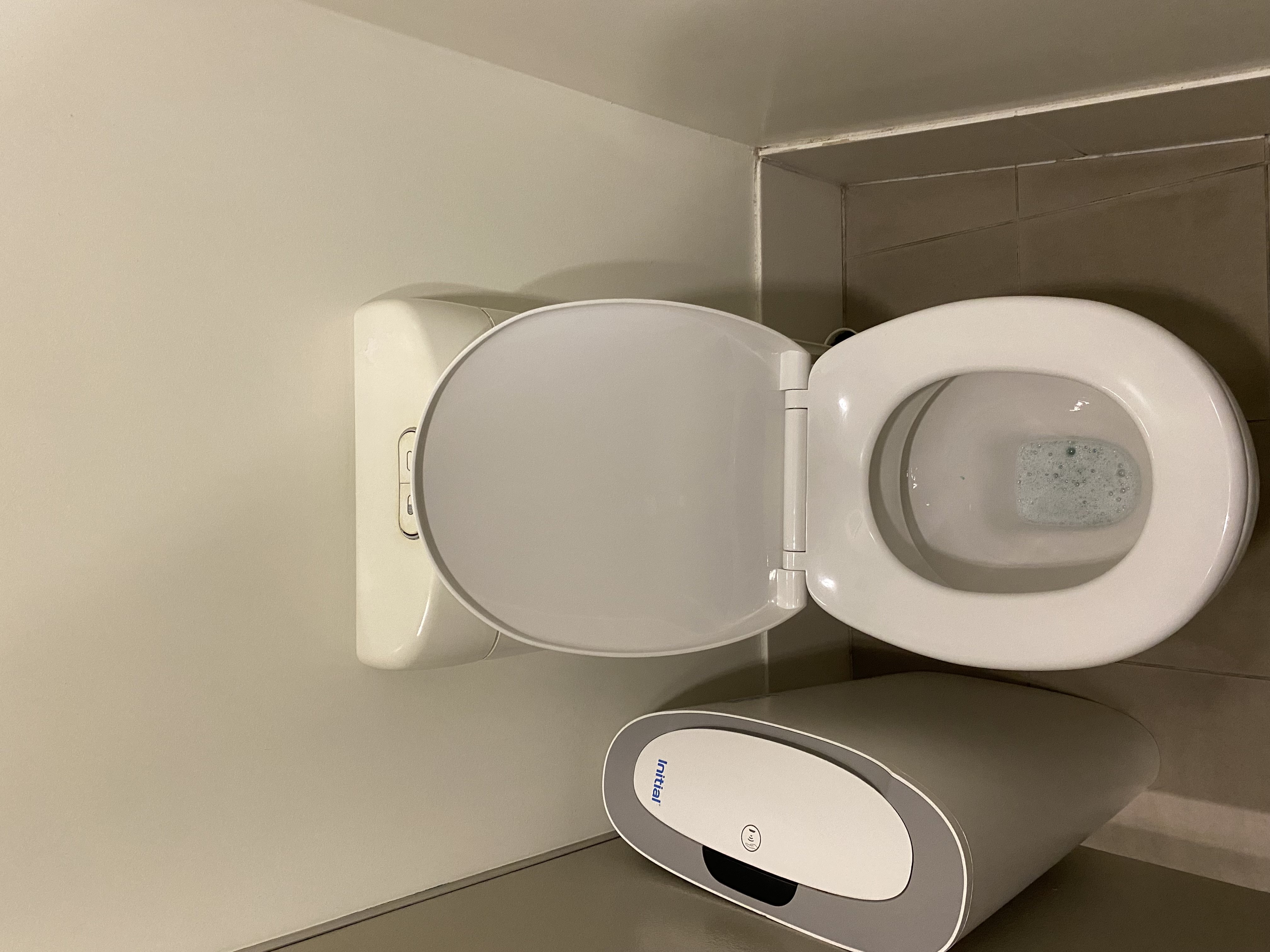 Cleaned toilet area